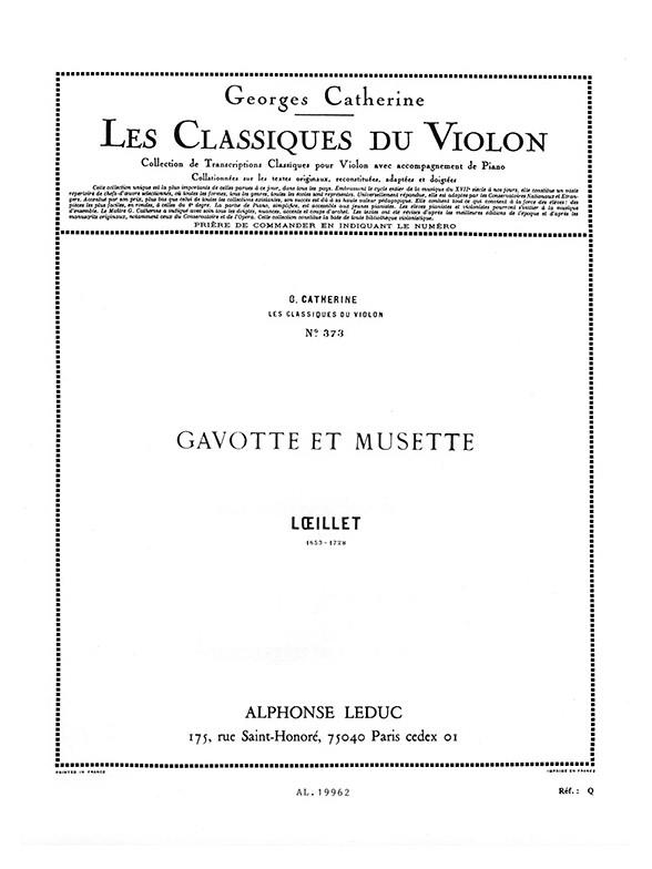 Classique Violon N0373 Gavotte Et Musette