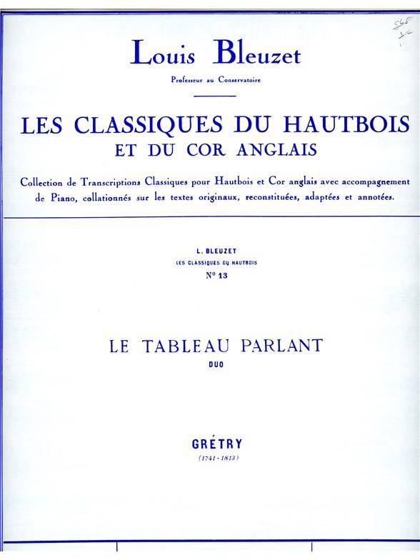 Classique Hautbois N013 Le Tableau Parlant