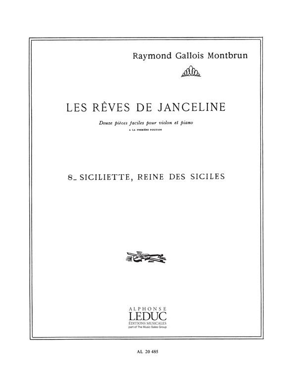 Rêves De Janceline N008:Siciliette Reine Des Siciles Violon Et Piano