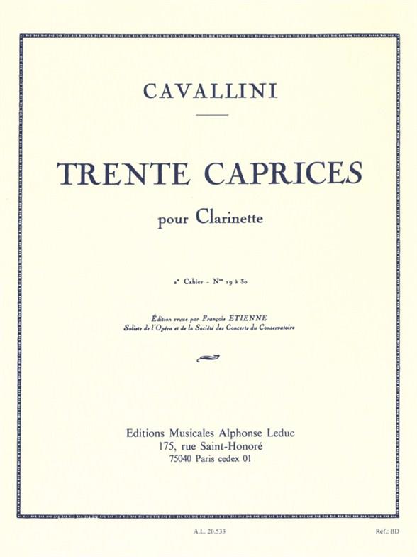 30 Caprices Vol.2 N019 A 30 Clarinette