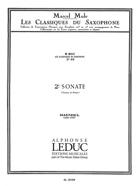 Classique Saxophone Mib N0089 Sonate N02 Violon