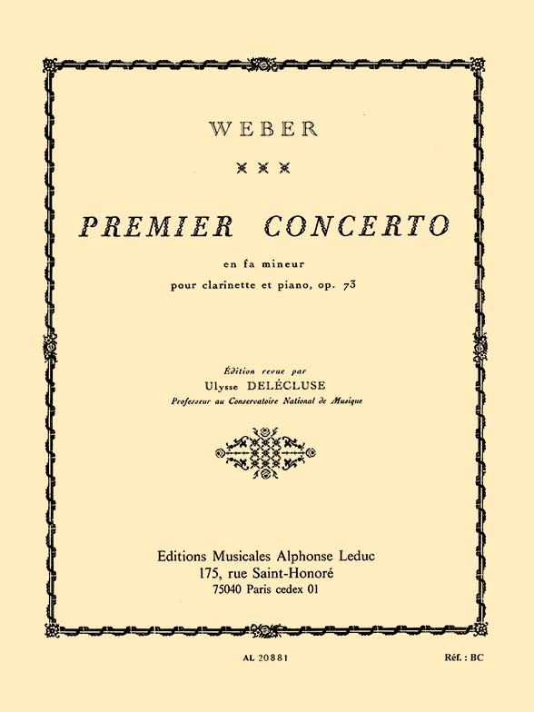 Concerto En Fa Mineur N01 (WEBER CARL MARIA VON / DELECLUSE)