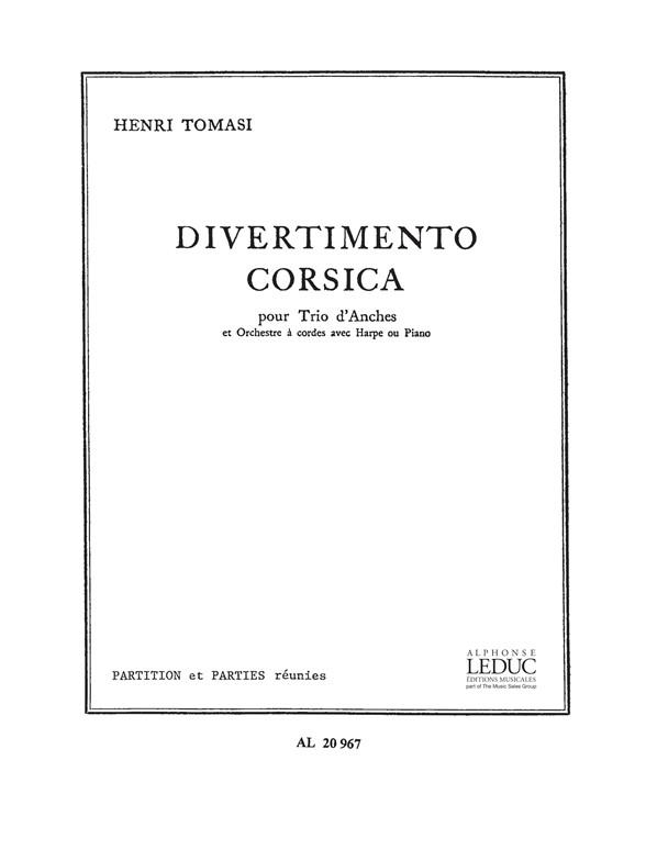 Divertimento Corsica Trio D'Anches/Orch.Cordes/Harpe Ou Piano Ption/Pties