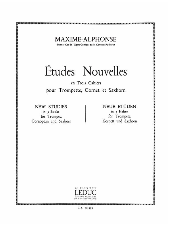 Etudes Nouvelles Vol.3 10 Grandes Etudes Nouvelles Melodiques Trompette