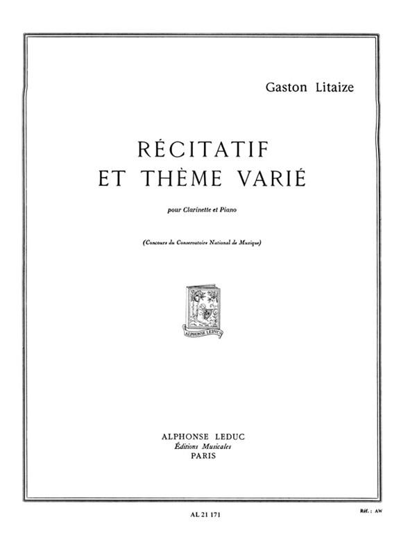 Recitatif Et Theme Varie