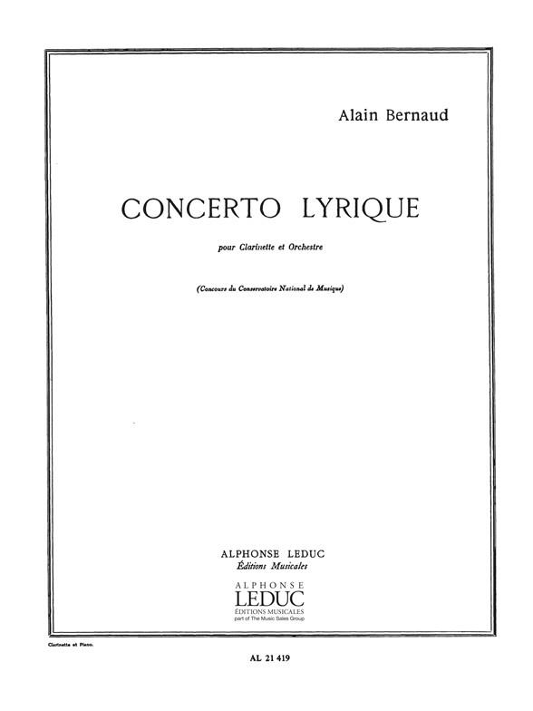 Concerto Lyrique (Clar.Et Orch)