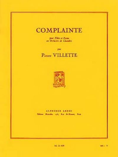 Complainte (VILLETTE PIERRE)