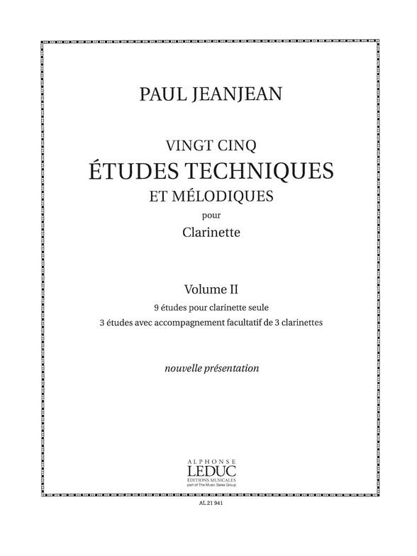 25 Etudes Techniques Et Melodiques - Vol.2