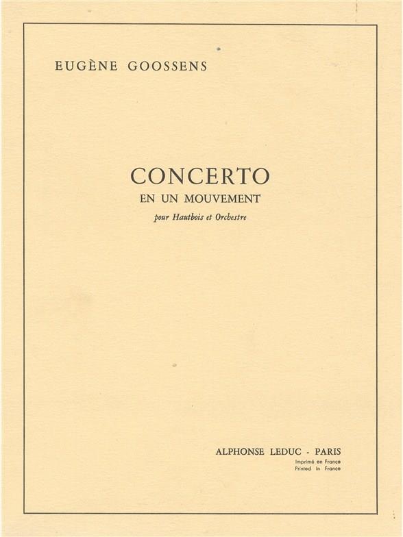 Concerto En Un Mouvement (Htb Et Orch. Partition D'Orchestre In 16 Poche