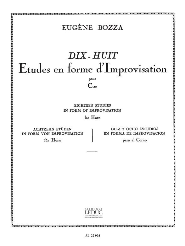 18 Etudes En Forme D'Improvisation