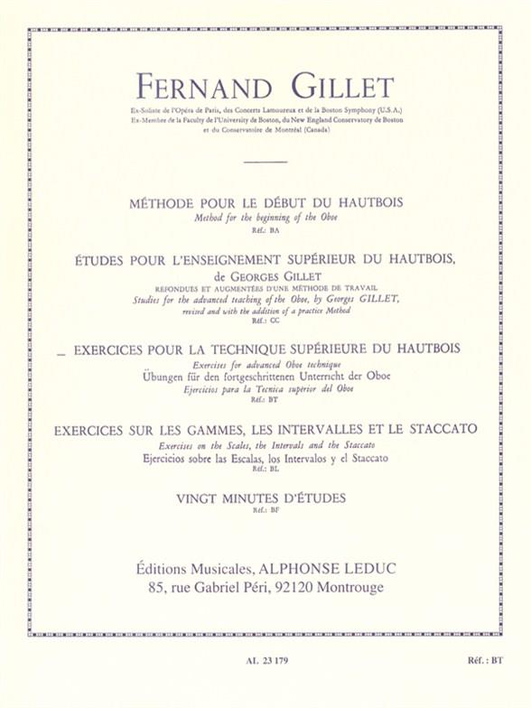 Exercices Pour La Technique Superieure Du Hautbois