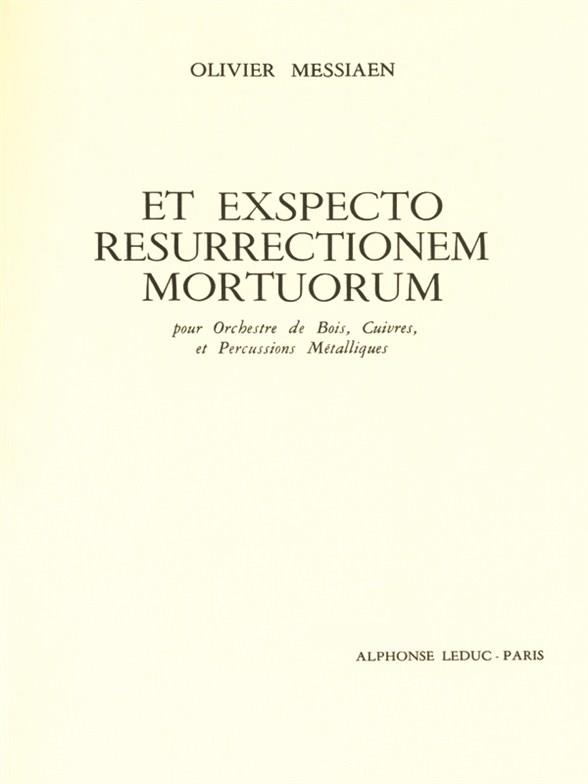 Et Exspeconcerto Resurrectionem Mortuorum Partition D'Orchestre In 8 Poche