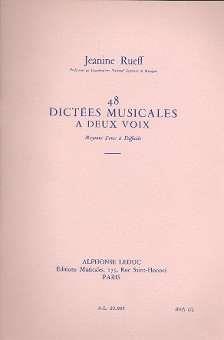 48 Dictees Musicales A 2 Voix (RUEFF JANINE)