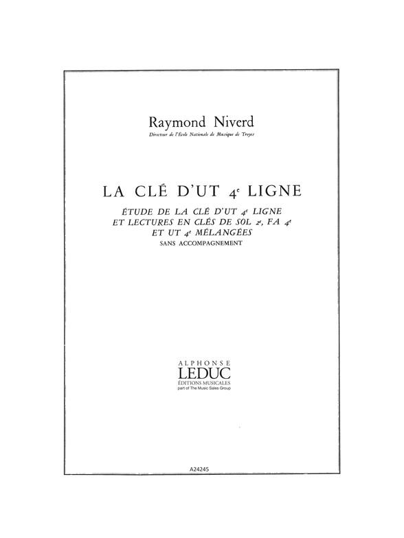 Cle D'Ut 4ème Ligne Sans Accompagnement (NIVERD)