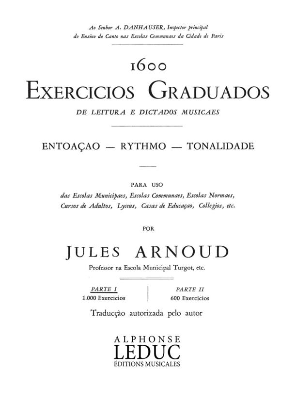 1600 Exercices Gradues De Lect Et Dictees - Vol.1 : 1000 Exercicesversion Portugaise