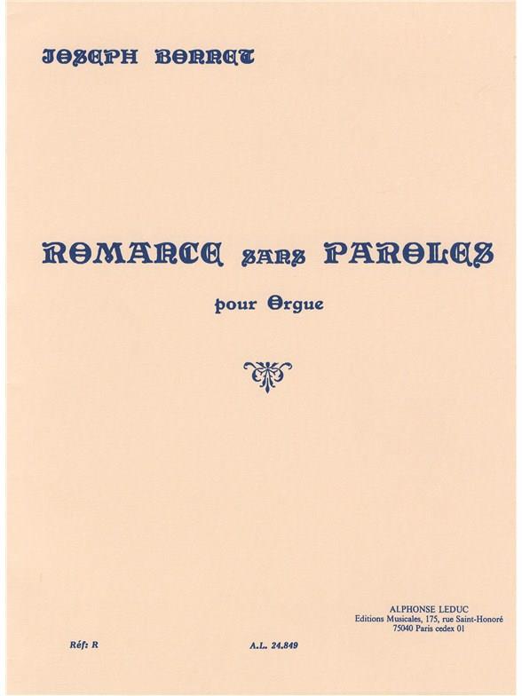 12 Pieces Op. 7 N08:Romance Sans Parole Orgue