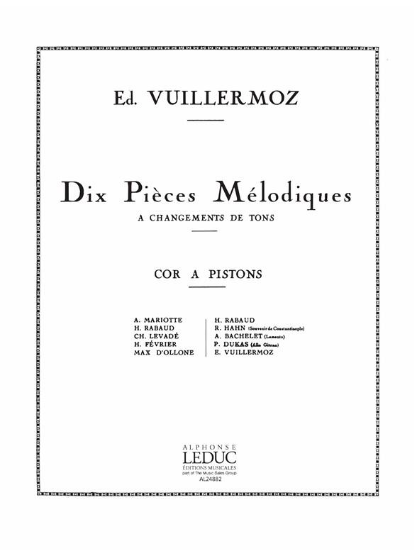 10 Pieces Melodiques A Changt De Tons Cor (VUILLERMOZ)