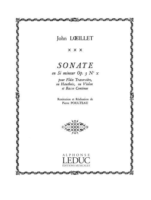 Sonate En Si Mineur Op. 3 N010