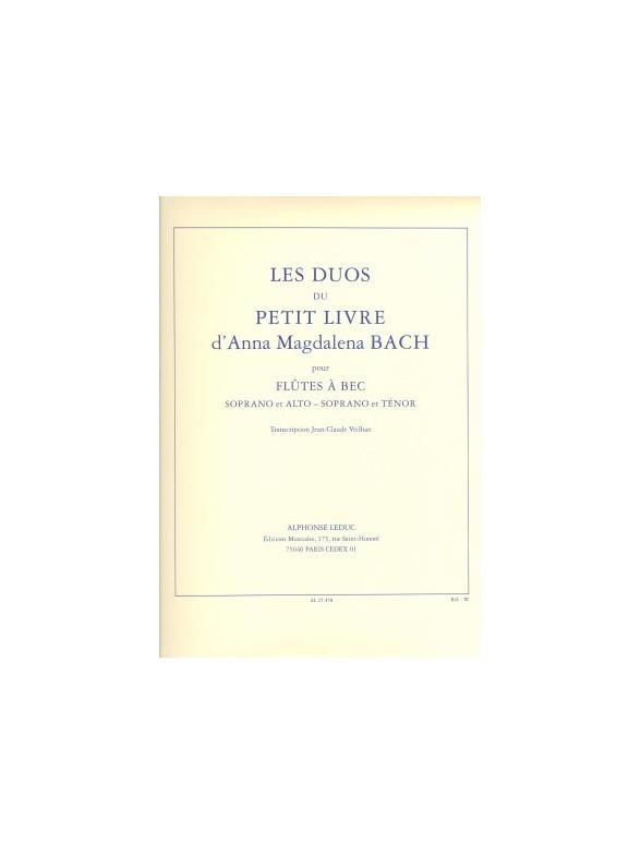 Duos Du Petit Livre D'Anna Magdalena Bach/Flûte A Bec