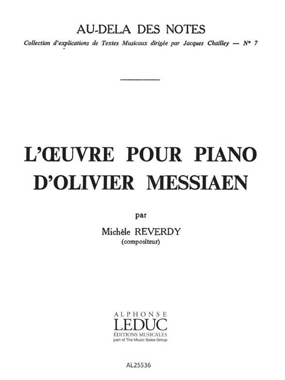 Au Dela Des Notes N07 L'Oeuvre Pour Piano D'Olivier Messiaen