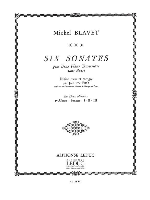 6 Sonates Vol.1:Sonates 1-2-3 Pour 2 Flûtes Traversieres