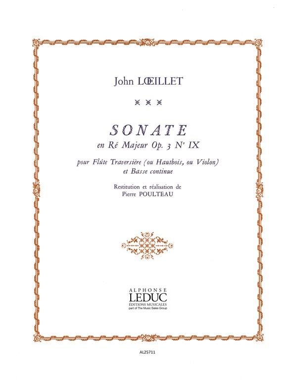 Sonate En Re Majeur Op. 3 N09