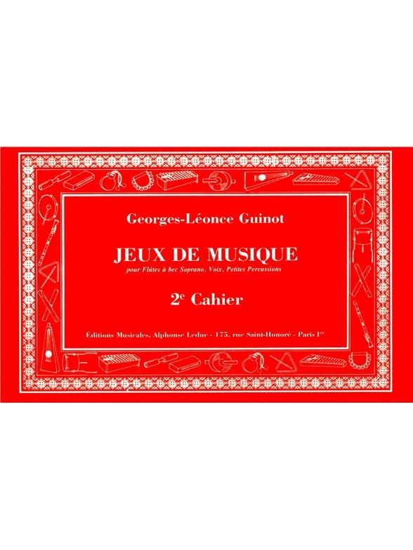 Jeux De Musique Vol.2 Flûte A Bec Soprano Voix Perc.Scolaires