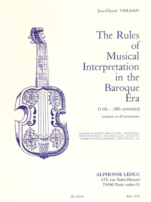 Rules Of The Musical Interpret Ation In Baroque Era Version Anglaise