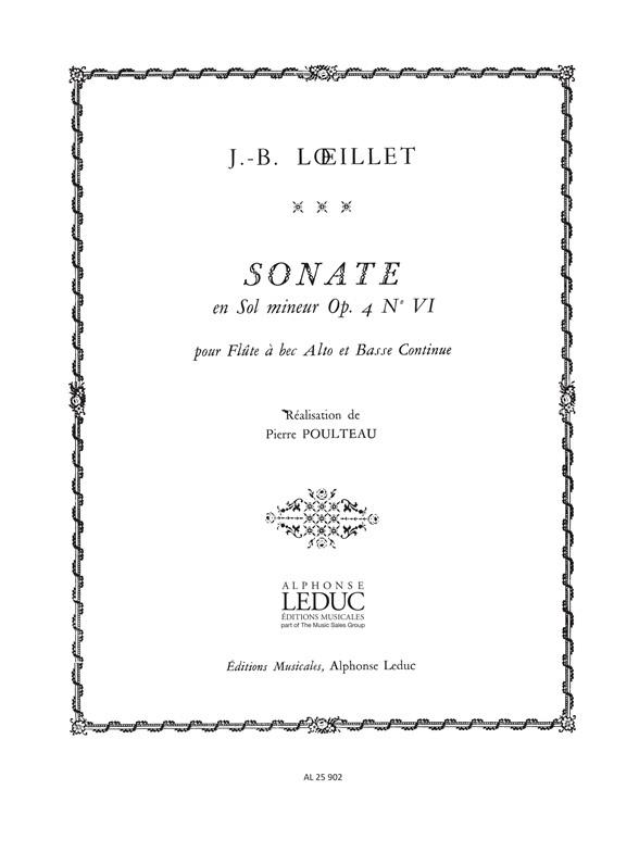 Sonate En Sol Mineur Op. 4 N06