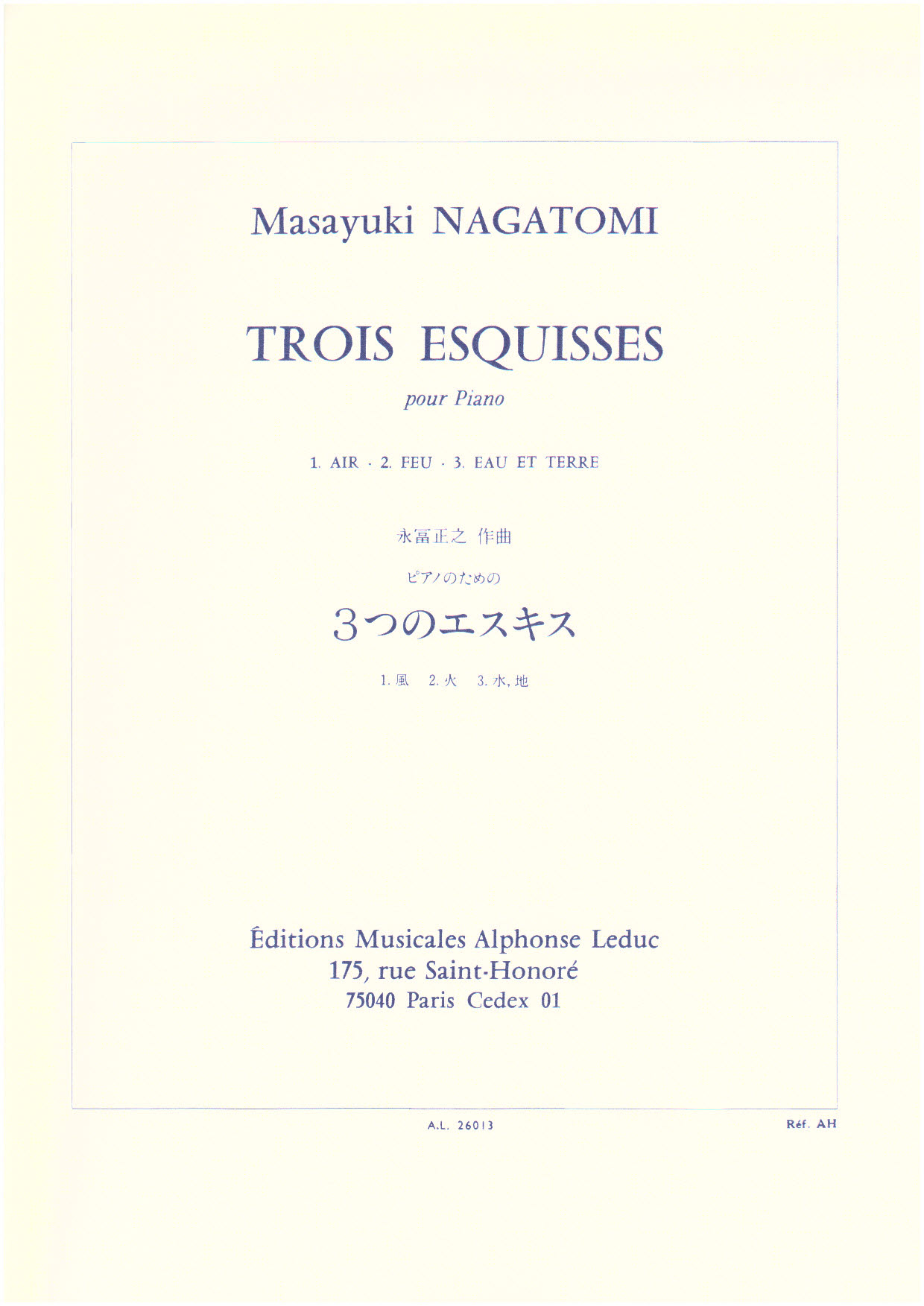 3 Esquisses (NAGATOMI)