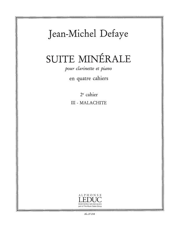 Suite Minerale Vol.2N03-Malachite Clarinette Et Piano