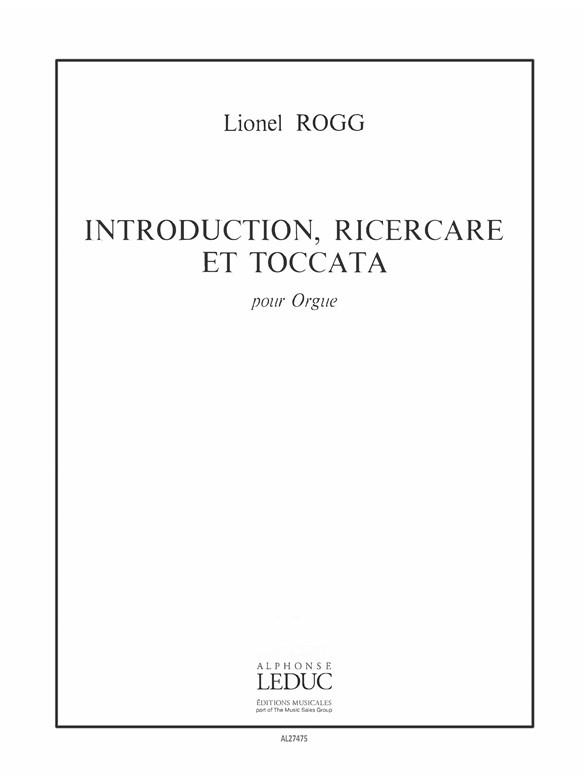 Introduction Ricercare Et Toccata/Orgue