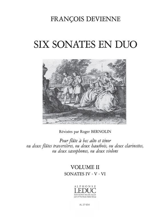 6 Sonates En Duo Vol.2/Sonates 4-5-6/Flûtes A Bec Alto Et Tenor