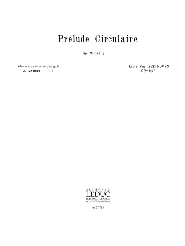 Prelude Circulaire/Opus 39 N02 Clas N005/Orgue