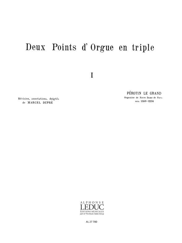 2 Points D'Orgue En Triple Clas N027