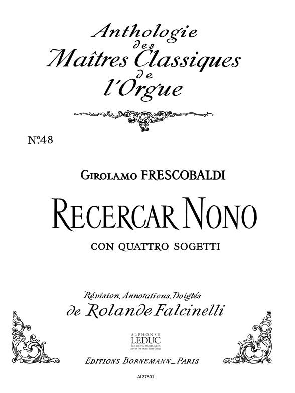 Recercar Nono Con Quatro Sogetti/Clas N048/Orgue