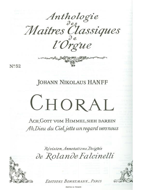 Choral:Ach Gott Vom Himmel Sie H'Dareind Jette Regard Vers Jous/Clas N052/Orgue