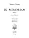 In Memoriam/Opus 61 Vol.1/Prelude-Allegretto-Meditation/Orgue