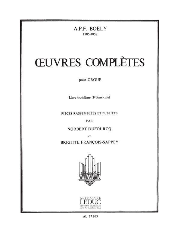 Oeuvres Completes/Livre 3ème Vol.3/Orgue