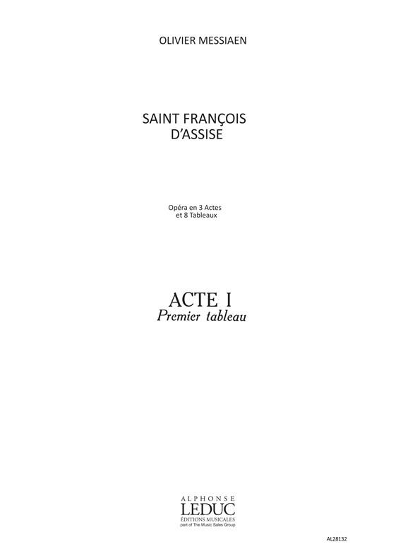 Saint Francois D'Assise Acte 1/Tableau 1/Partition D'Orchestre