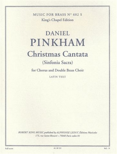 Christmas Cantata (PINKHAM DANIEL)