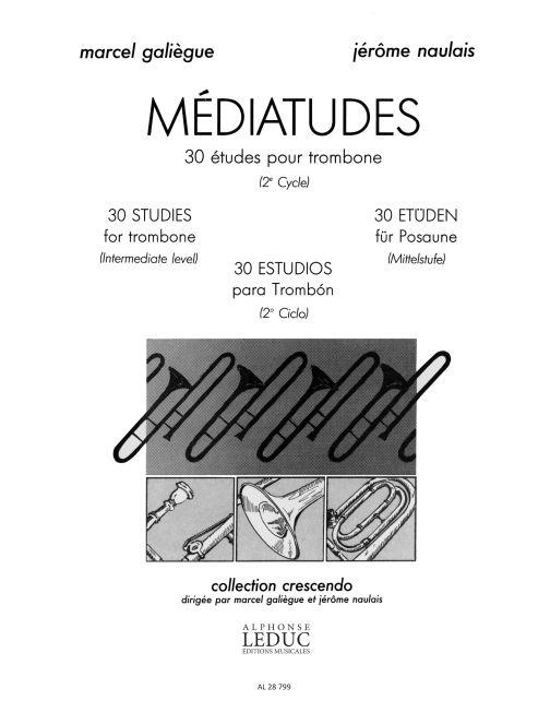 Mediatudes - 30 Etudes 2ème Cycle - Trombone Collection Crescendo
