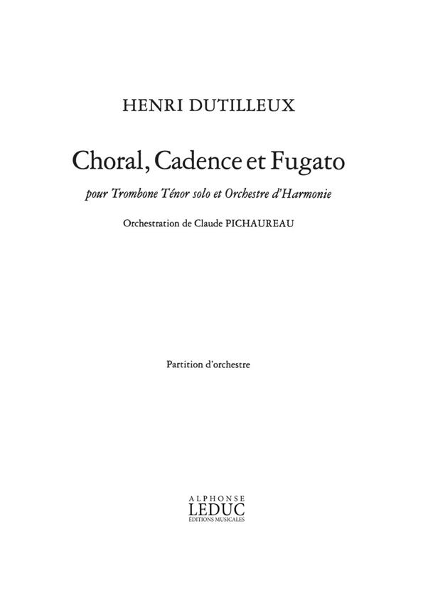 Choral, Cadence Et Fugato