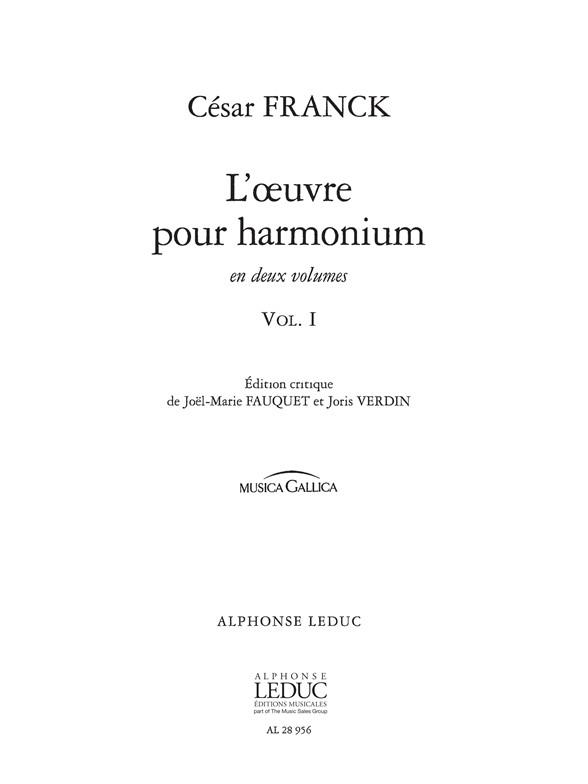 Oeuvre Pour Harmonium Vol.1
