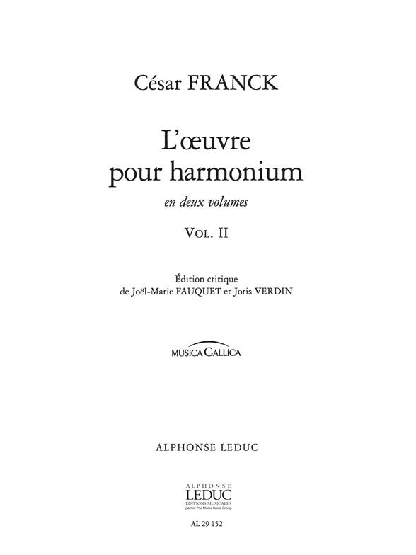 Oeuvre Pour Harmonium Vol.2