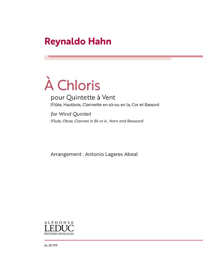 A Chloris (HAHN REYNALDO)