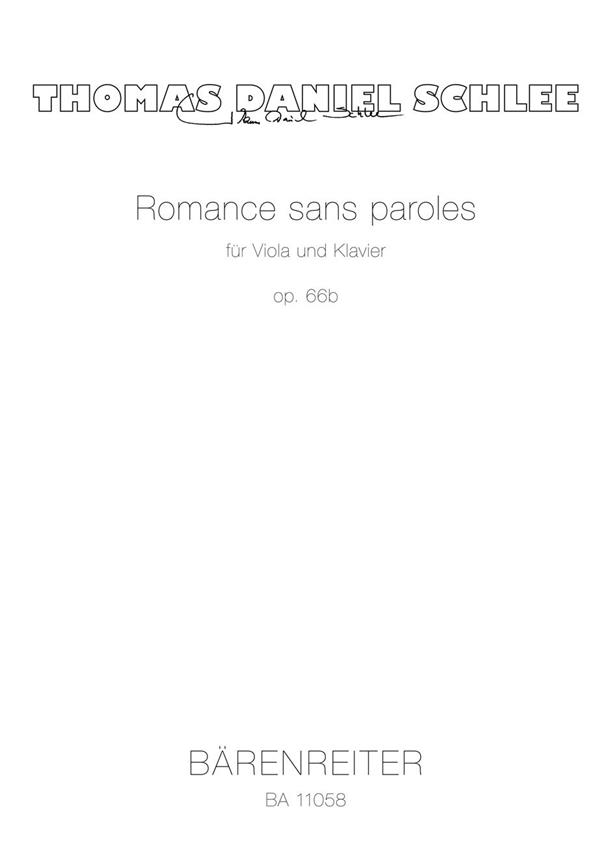 Romance Sans Paroles Op. 66a (SCHLEE THOMAS DANIEL)