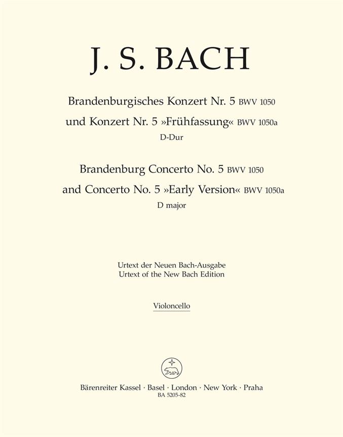 Brandenburgisches Konzert Nr. 5 Und Konzert Nr. 5 'Frühfassung'