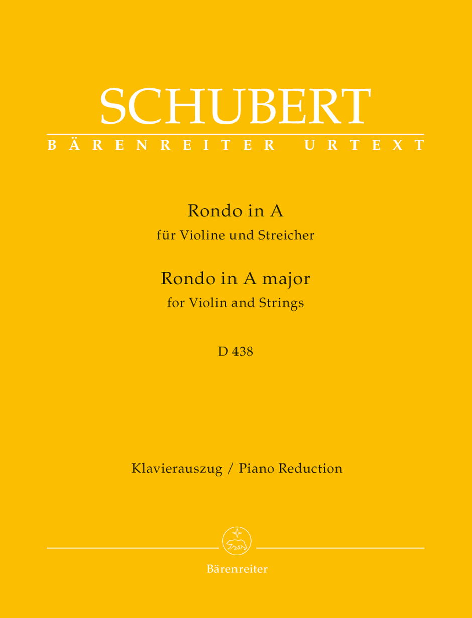 Rondo For Violin And Strings A Major D 438 (SCHUBERT FRANZ)