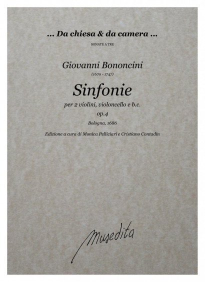 Sinfonie A Tre Op. 4 (BONONCINI GIOVANNI)